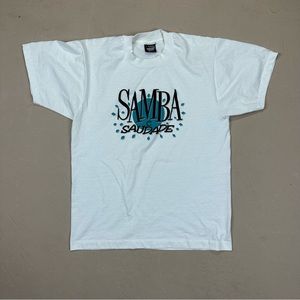 vintage 80s single stitch samba e saudade t shirt